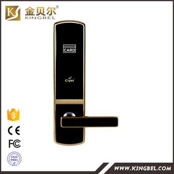 

Smart card keyless hotel door lock with door lock management system