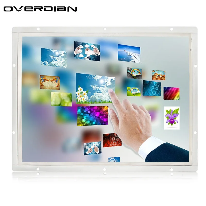Промышленный контроль ЖК монитор Vga/Hdmi/Usb интерфейс 12/12. 1 дюймов Высокое