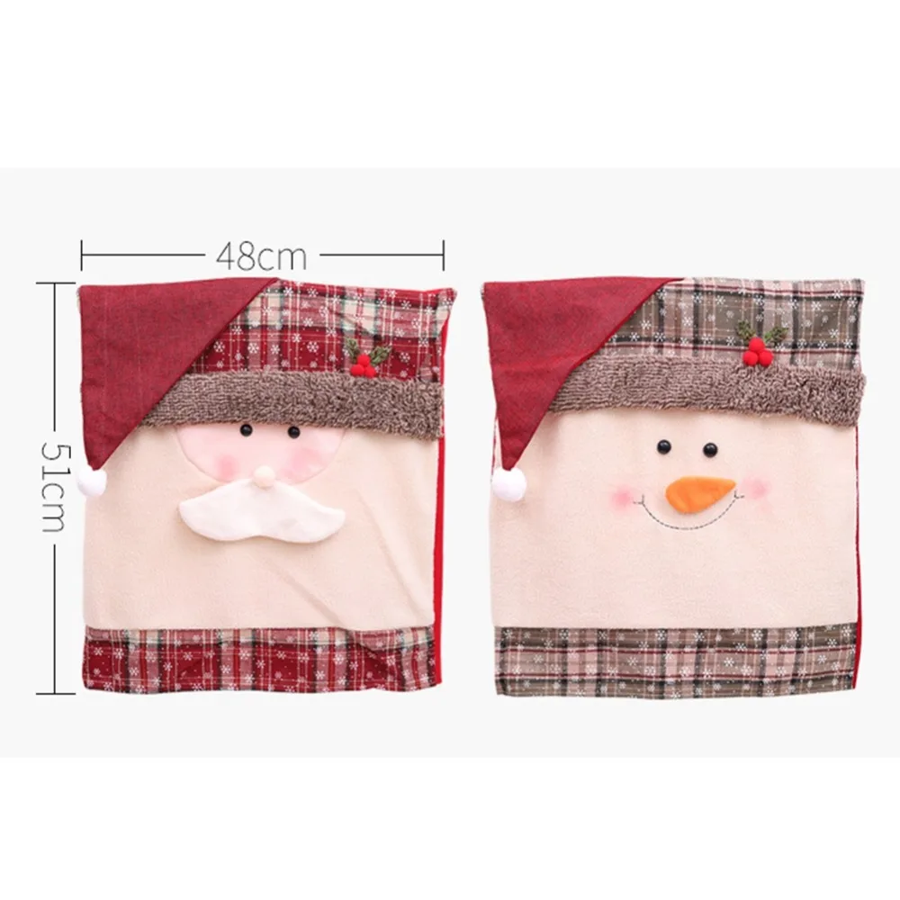 Christmas Decorations for Home Santa Claus chair cover Dinner Table Nonwoven fabric Party Red Hat Holders Xmas Navidad New Year (7)