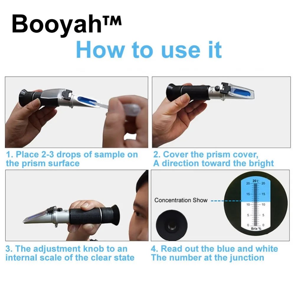 Рефрактометр для эмульсии Booyah 0-15%, высокое качество, портативный антикоррозийный режущий тестер, оптический рефрактометр