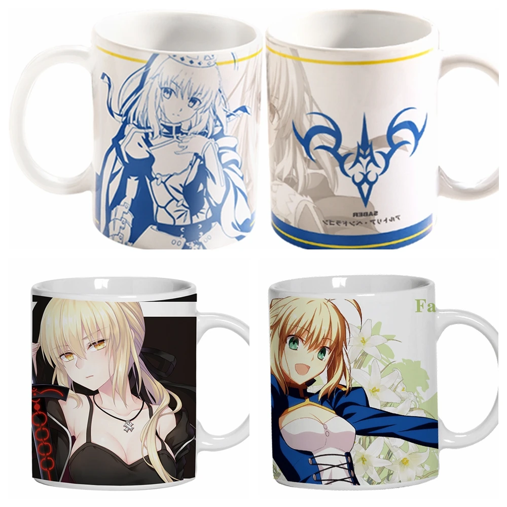 

Anime JK Fate/stay night Saber Alter Arturia Pendragon Cosplay Mug Daily Drink Cup Fate Grand Order FGO Lancer Gift