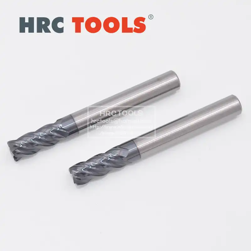 2Pcs 10mm 12mm Carbide End Mill Set 4-Flute TiAIN Coat CNC Milling Cutter Bits