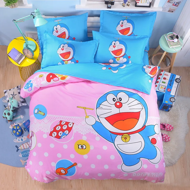 Free Shipping Hot Good Quality 3 4 Pcs Doraemon Bedding Set Children Free Shipping Hot Good Quality 3 4 Pcs Doraemon Bedding Set Children Cotton Bed Sheets Duvet Cover Sheet Pillowcase In Sets From Home Garden