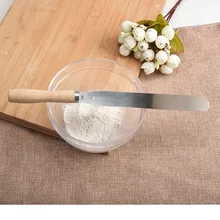 Инструменты для тортов шпатели дома лопатка для торта изогутое лезвие деревянной ручкой разбрасыватель удобрений форма для вырезания Горячая Робот de cocina для выпечки