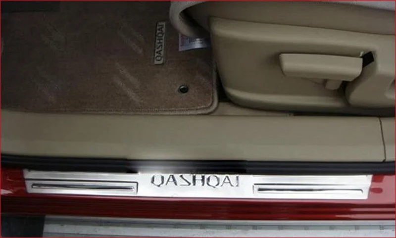 Для Nissan QASHQAI 2007 2008 2009 2010 2011 2012 2013 Накладка на порог сталь Аксессуары для внутренней