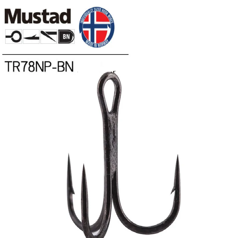 Тройные Крючки Mustad TR78 4 #6 #8 #10 # три крючка для якоря прочные острые круглые