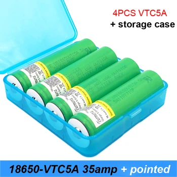 

VTC5A TMax 40A Pulse 60A Discharge Original 3.6V US18650VTC5A with pointed NO PCB 2600mAh High Drain 40A Battery for E-cigarette