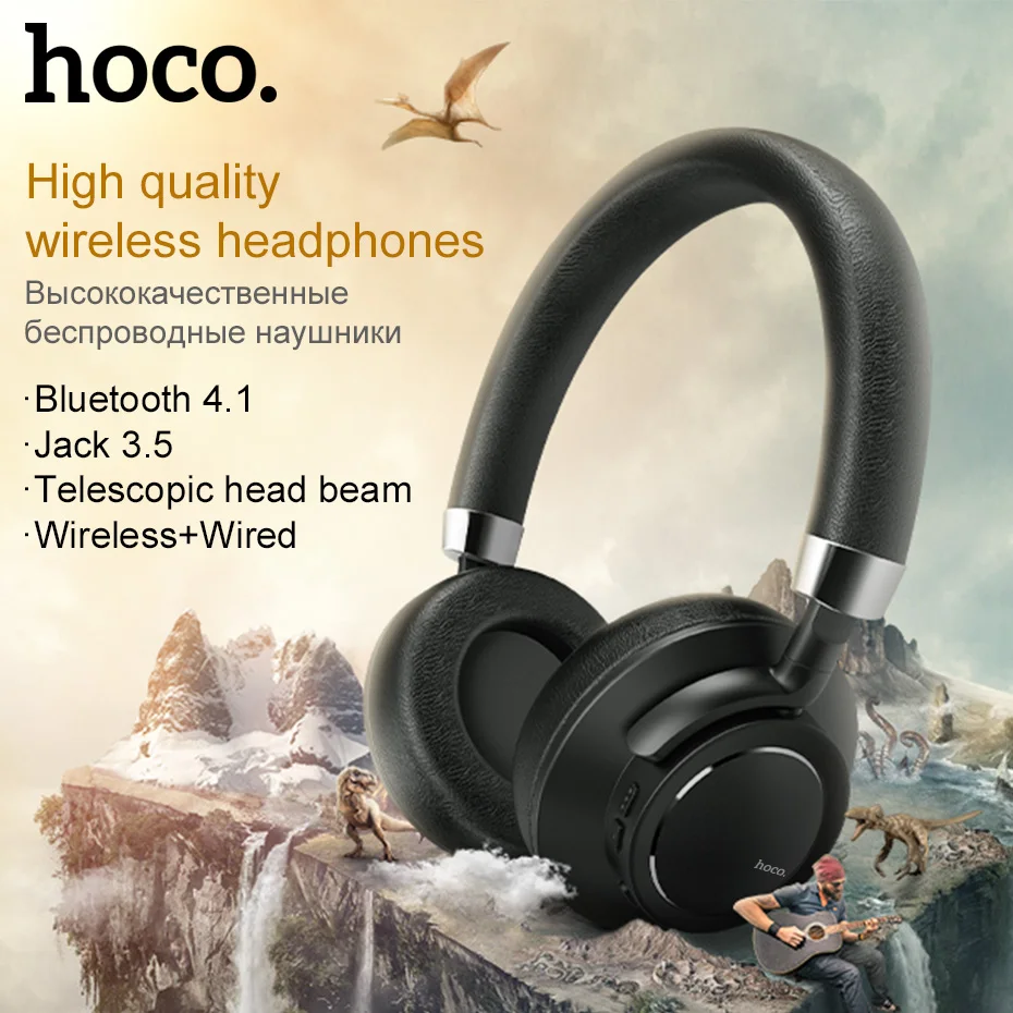 HOCO Bluetooth Headphones Hybrid Wired & Wireless Gaming Headset with