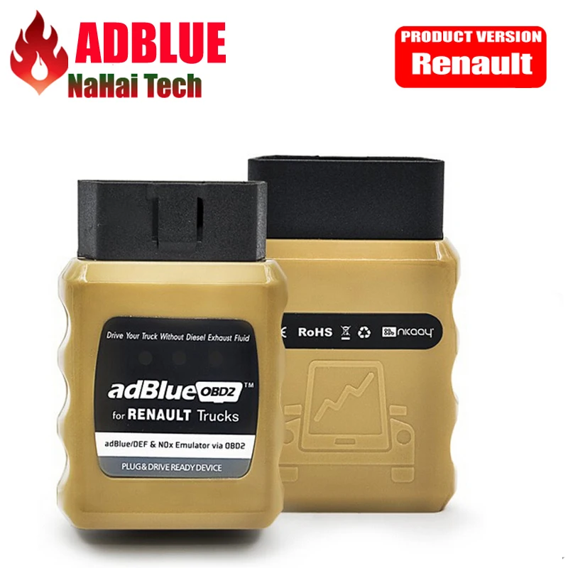 Новое поступление грузовик AdblueOBD2 эмулятор для RENAULT adblue/DEF Nox эмулятор через OBD2 Adblue OBD2 для Renault диагностический инструмент
