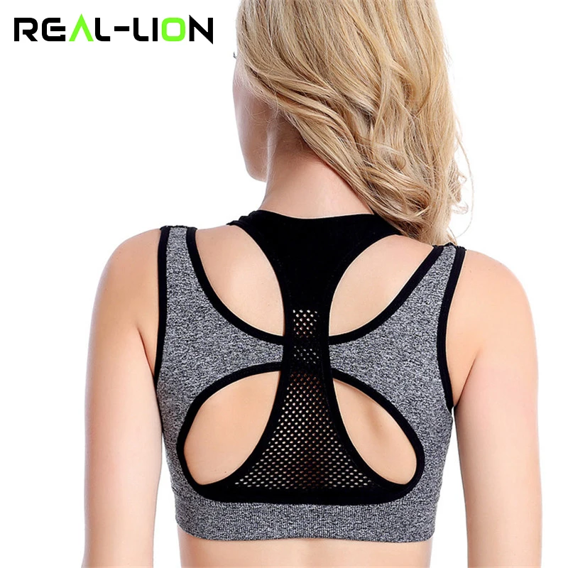 

Women Fitness Running Yoga Sports Bra Breathable Quick Drying Yoga Bra Push Up Padded Shockproof Fitness Top Running Vest-Y