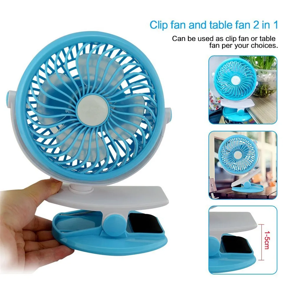 Мини вентилятор Аккумуляторный с клипсой поворот на 360 градусов USB|clip mini fan|baby stroller