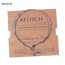 

Kelitch Imported Seed Beads Bracelet Bohemian 1Pcs Adjustable Multicolor Summer Handmade Friendship Bracelets AZX067A