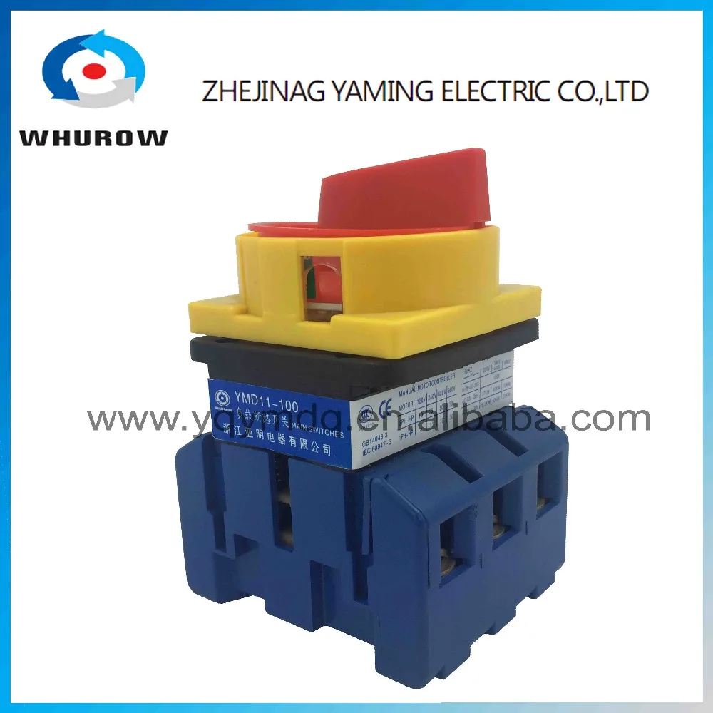 

Isolator switch YMD11-100A load break switch universal power cut off switch on-off 100A 3P changeover cam switch sliver contacts