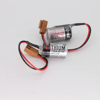 

5PCS ER3V 3.6V PLC Li-ion Battery With Brown Plug for Toshiba PLC