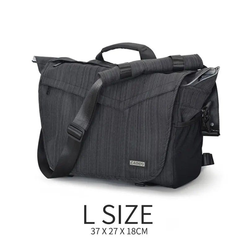Caden SLR сумка для цифровой камеры Одноместный Водонепроницаемый Профессиональный рюкзак большой емкости сумка-мессенджер для фото для мужчин и женщин мягкие сумки - Цвет: L Size Large bags