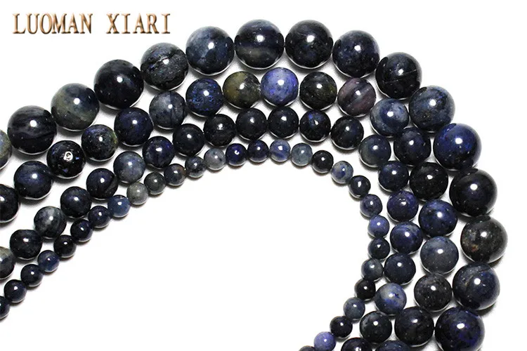 Отлично AAA+ натуральный голубой камень круглые бусины для самостоятельного изготовления ювелирных изделий браслет материал ожерелья 6/8/10 мм нити 15''