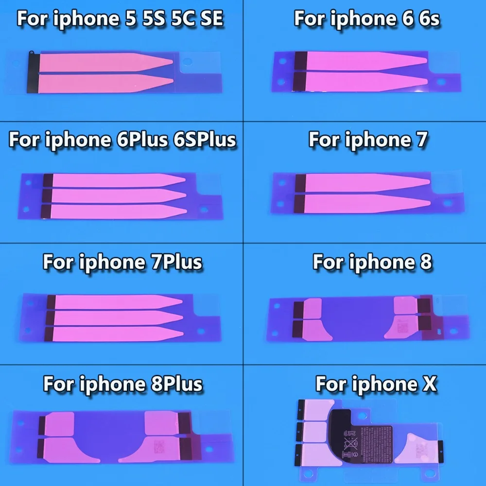 JCD 10 шт для iPhone 8 8P X 5c 5s se 6 6s Plus 7 чехол с креплением на аккумуляторную Клей Лента