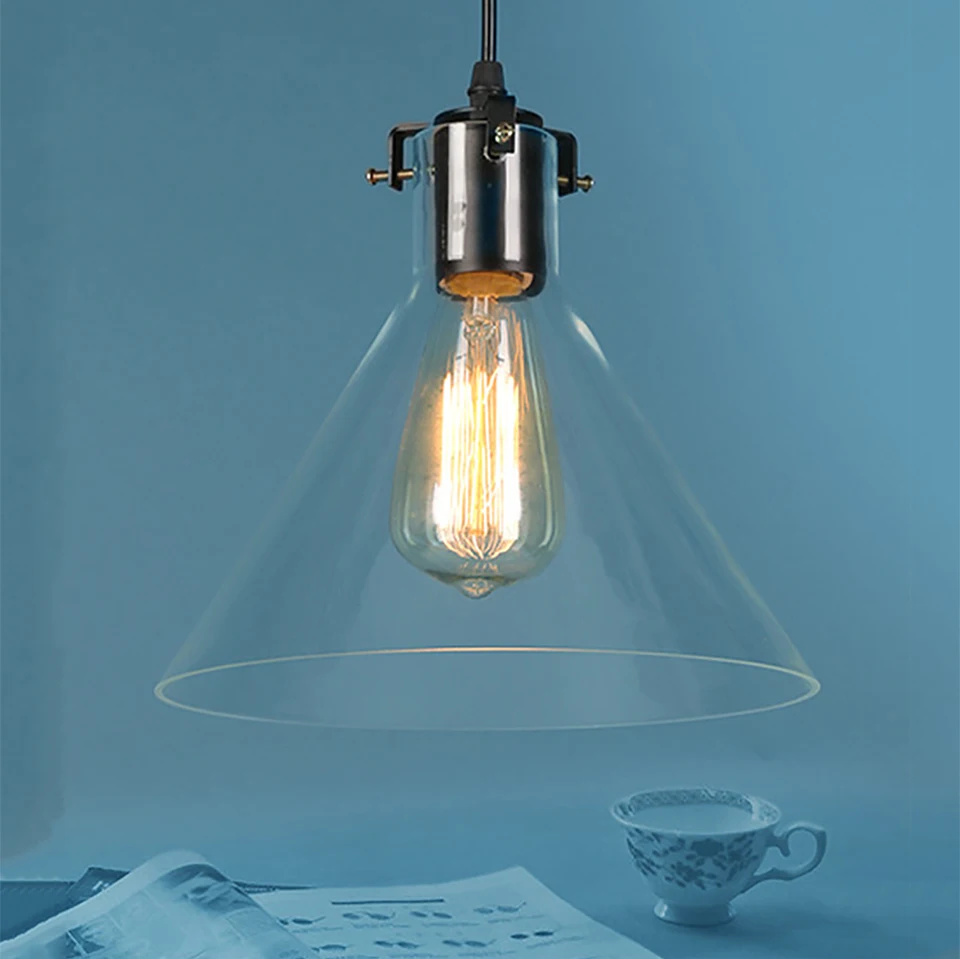 YWX светильник, современный Лофт, подвесной светильник, стеклянная Подвесная лампа, светильники E27, лампа AC 200 в, для ресторана, бара, гостиной, спальни, светодиодный светильник