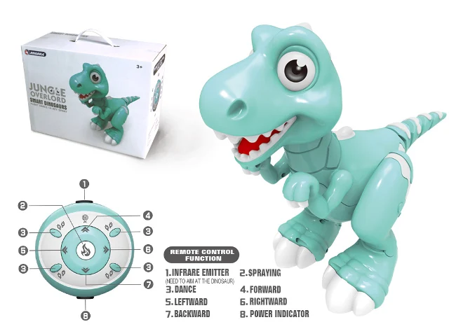 

2019 Newest Remote Control Interactive Dinosaur Dancing Music Mist Breathing Toy Child Christmas Gifts