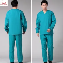 Одежда для мытья рук Хирургическая Одежда с длинными рукавами кисть для рук Одежда для полости рта аптека набор одежды для работы врача V воротник