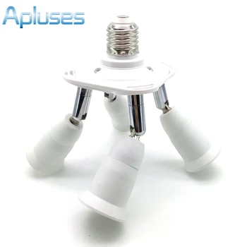 

Adjustable 4 in1 E27 Base LED Bulb Holder Socket Splitter Light Lamp Bulb Adapter Holder 1 to 4 Lamp Bases High Quality