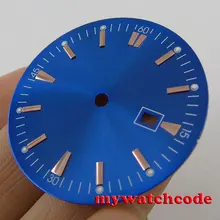 34,8 мм Голубой циферблат часов для ETA 2836 Mingzhu 2813 4813 движение D49