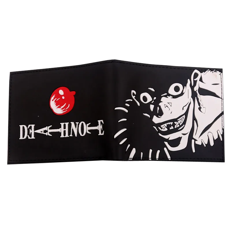 Death Note череп логотип черный Bi-Fold Wallet для Косплэй Аниме Манга кошелек деньги держатель