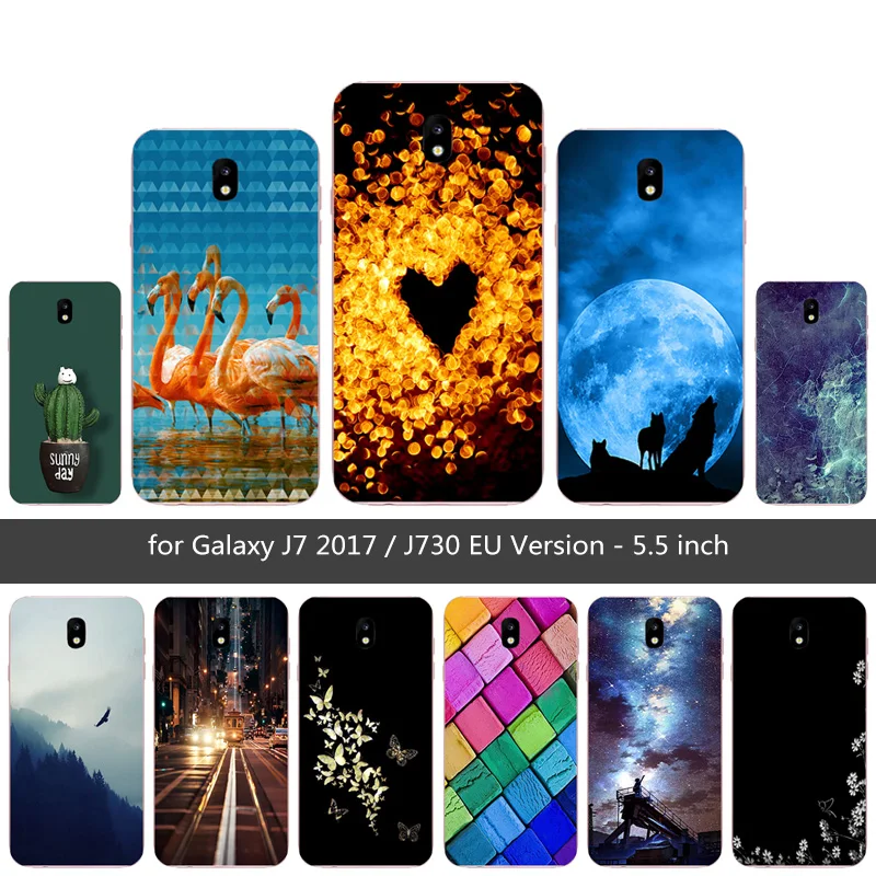 

For Galaxy J7 2017 Case Soft TPU Cover Grimace Pattern Fundas for Galaxy EU J730 730 J730F/DS J730FM/DS SM-J730FM Bag