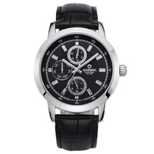 Роскошные брендовые деловые мужские часы для отдыха 207 Топ Мода кварцевые кожаные черные наручные часы мужские водонепроницаемые CASIMA#5105