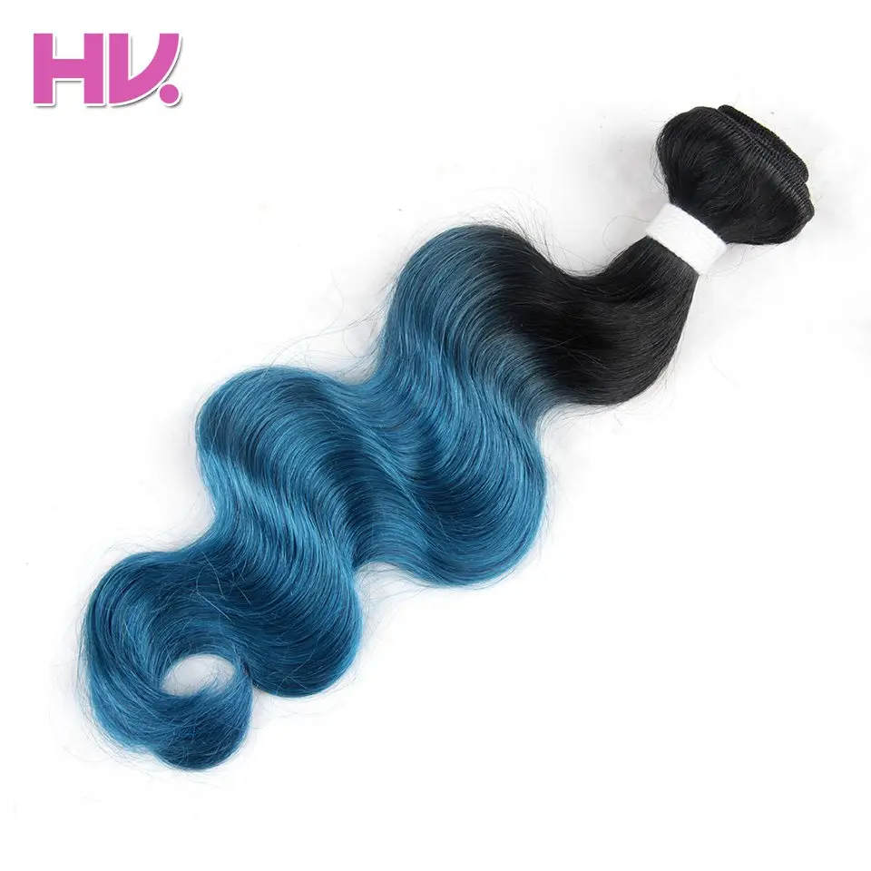 Hair Villa Remy Brazilian Body Wave Human Hair Bundles OT Ice Blue for Salon Low Ratio Longest Hair PCT 15% Hair Extensions brazilian-body-wave-hair-bundles