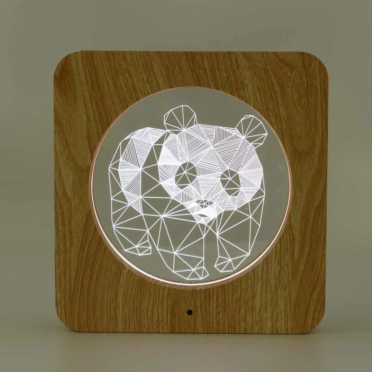 7 цветов деревянная собачья кошка панда животные светодиодный ночной Светильник 3D лампа с питанием от USB Настольный светильник s с пультом дистанционного управления в виде Винни Пуха для детской комнаты - Испускаемый цвет: 1