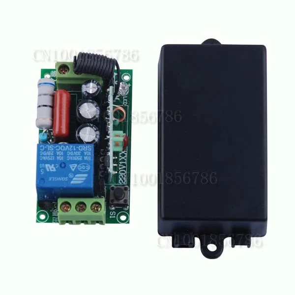 

AC220V 1CH 10A Remote Control Light Switch Relay Output Radio Receiver Module + Case Free Shipping
