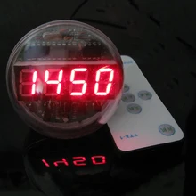 DIY Memory 5-way Alarm Clock Kit Lamp Bulb Shape LED Time Screen Display Electronic Circuit Suit + Remote Control