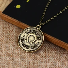 Dongsheng acessórios do vintage percy jackson acampamento meio sangue os heróis de olympus ivlivs moeda pingentes colares
