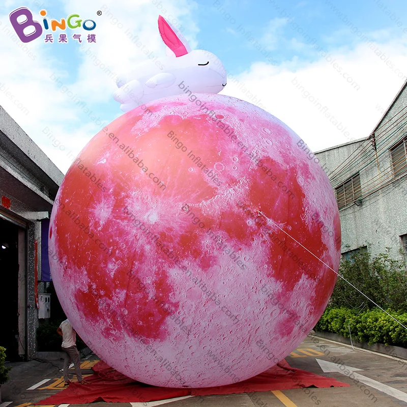 6 meters inflatable moon ball with white rabbit/ 20ft. air blown moon