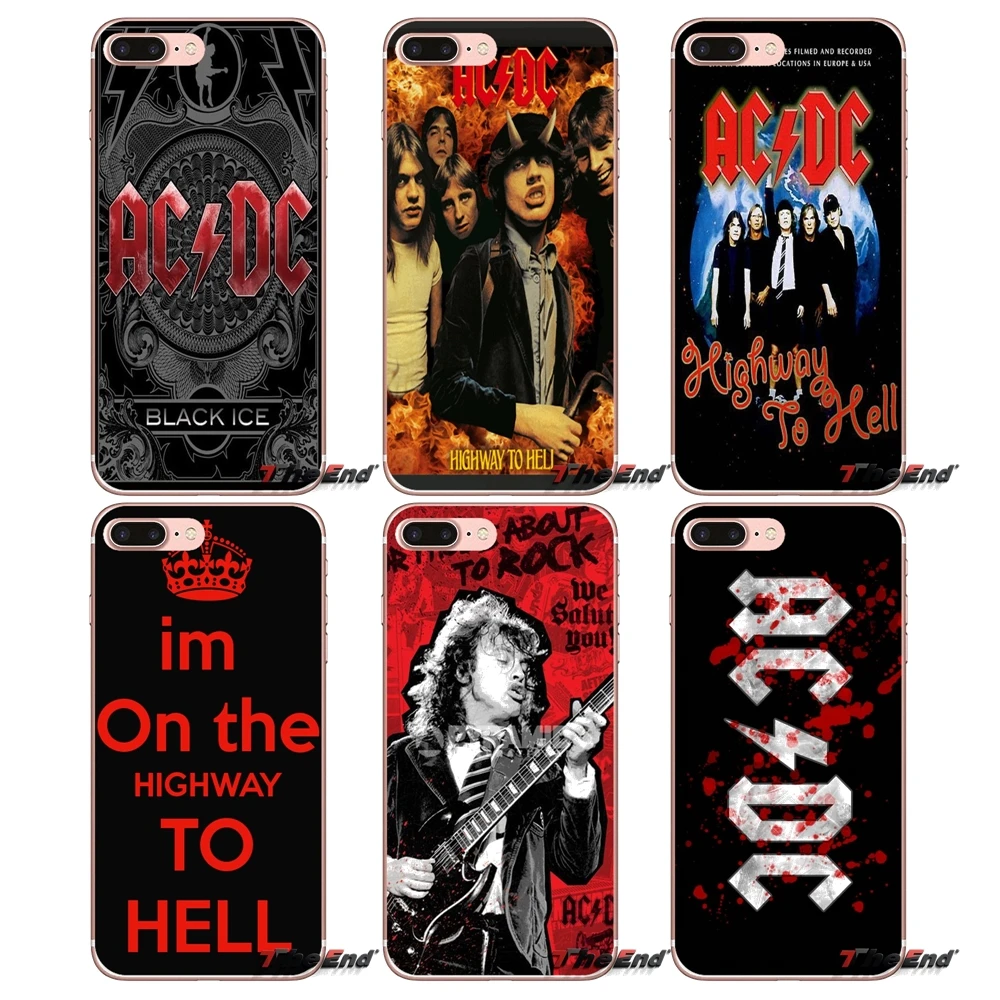 Мягкие чехлы для Sony Xperia Z Z1 Z2 Z3 Z5 compact M2 M4 M5 E3 T3 XA Aqua LG G4 G5 G3 G2 Mini Capa Highway to Hell логотип ACDC