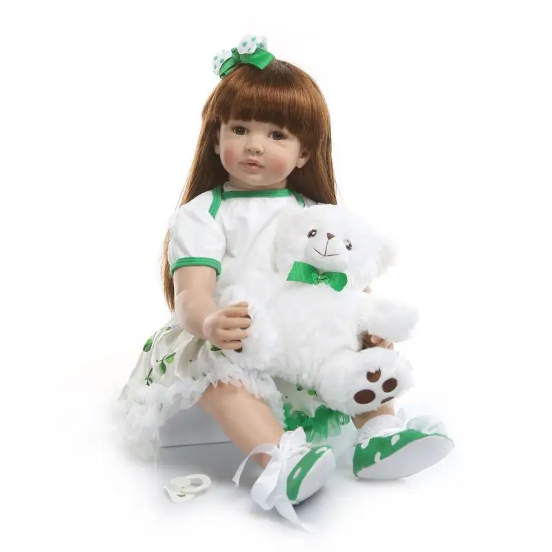 

60CM reborn toddler silicone reborn dolls girl vinyl princess babies reborn dolls children gift bonecas bebe doll reborn