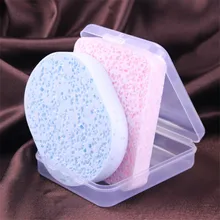 KESMALL 2 шт./кор. чистка лица буфами на рукавах для снятия макияжа Губка для мытья лица затяжек косметический уход за кожей Красота инструмент разные цвета CO883