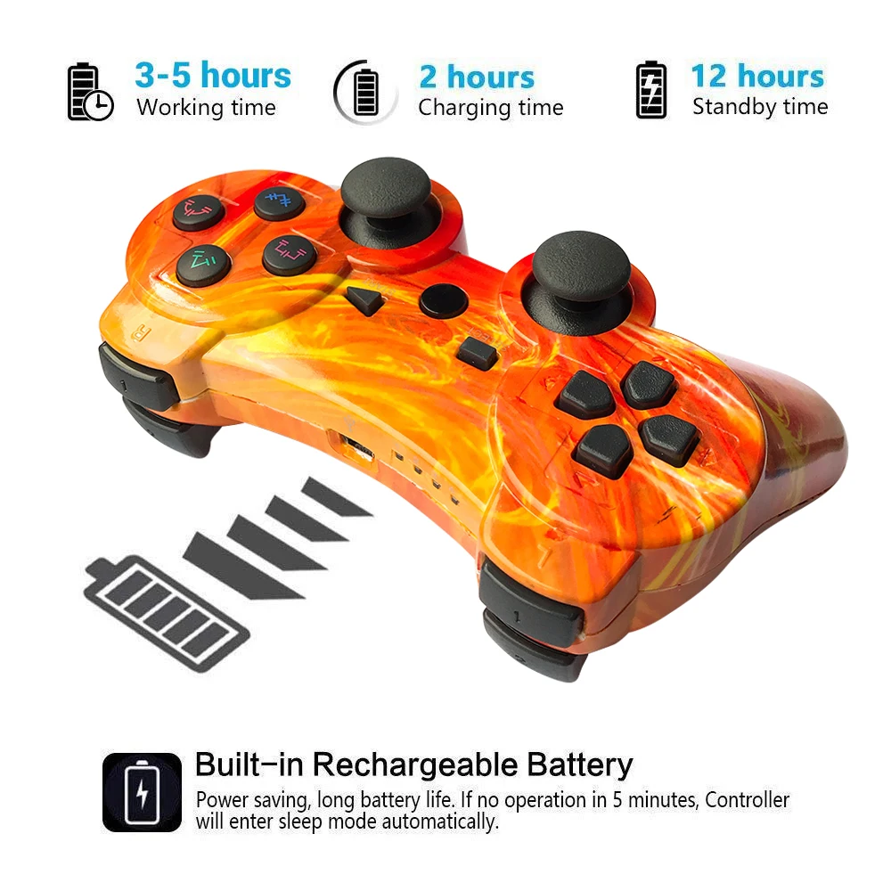 Newest Wireless Bluetooth Game controller for PS3 Controller Dual Shock Vibration Joystick Gamepad for PlayStation 3