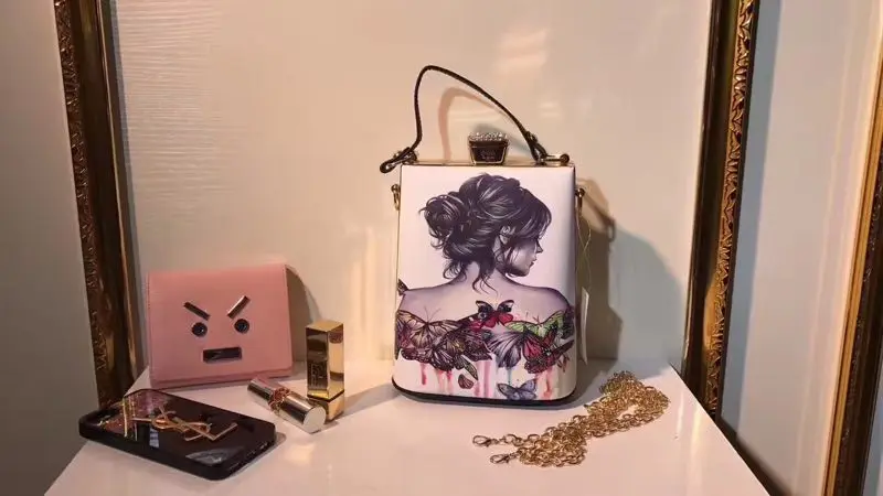 Модная сумка из искусственной кожи с мультяшными персонажами, женские клатчи, сумки, вечерние сумки, женская сумка через плечо, вечерняя сумочка-клатч