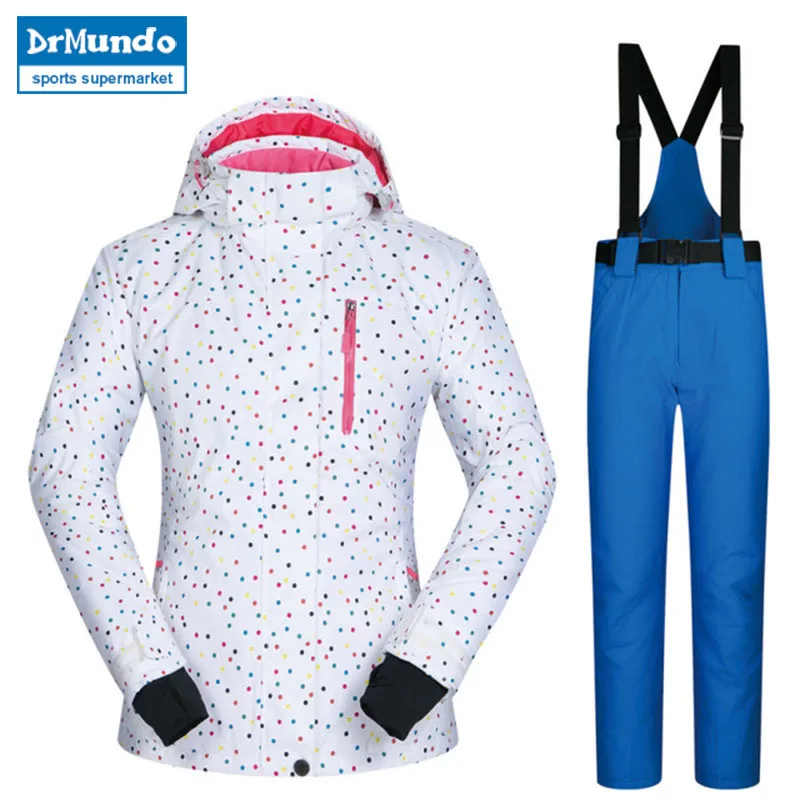 

Women Ski Suit Jacket And Pants Windproof Waterproof Winter Jacket Women Ski Trousers Snowboard Sets Outdoor Mountain