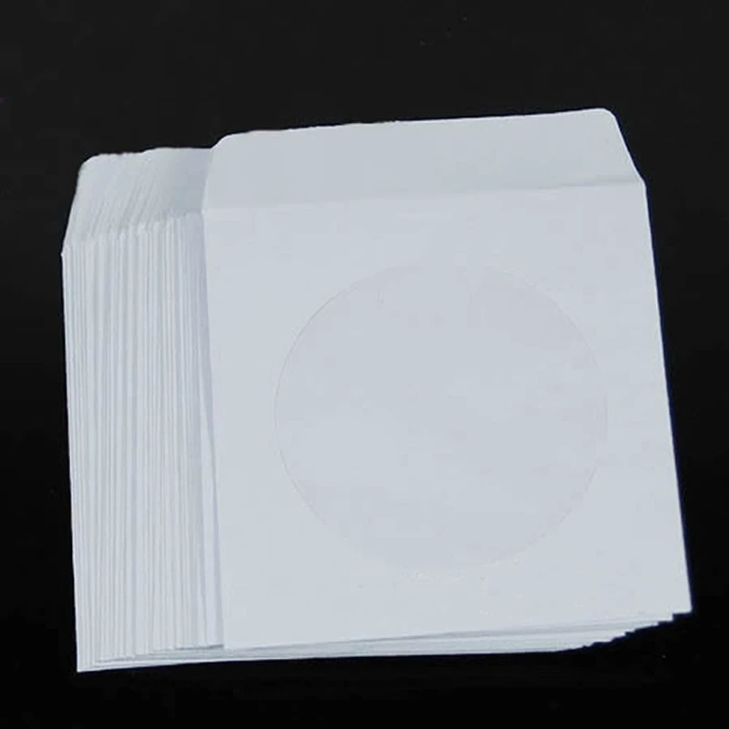 

OOTDTY 50 Paper CD DVD Flap Sleeves Case Cover Envelopes 5inch