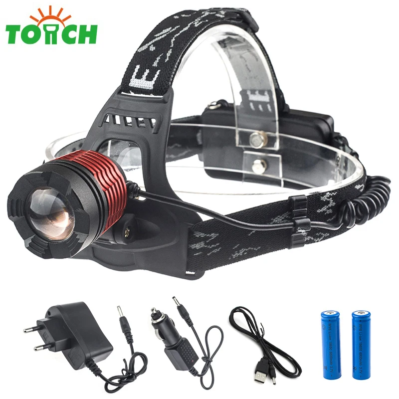 Lanterna Led Rechargeable 186560 Li ION Head Flashlight Cree T6 Most