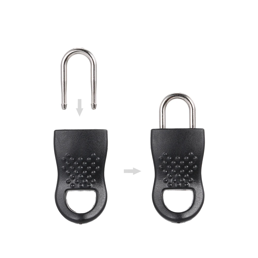 

16 Pieces Replacement Zipper Tags Zip Fixer for Travel Bag Suitcase Clothes Tent Backpack Stainless Steel Zipper Pull Fixer