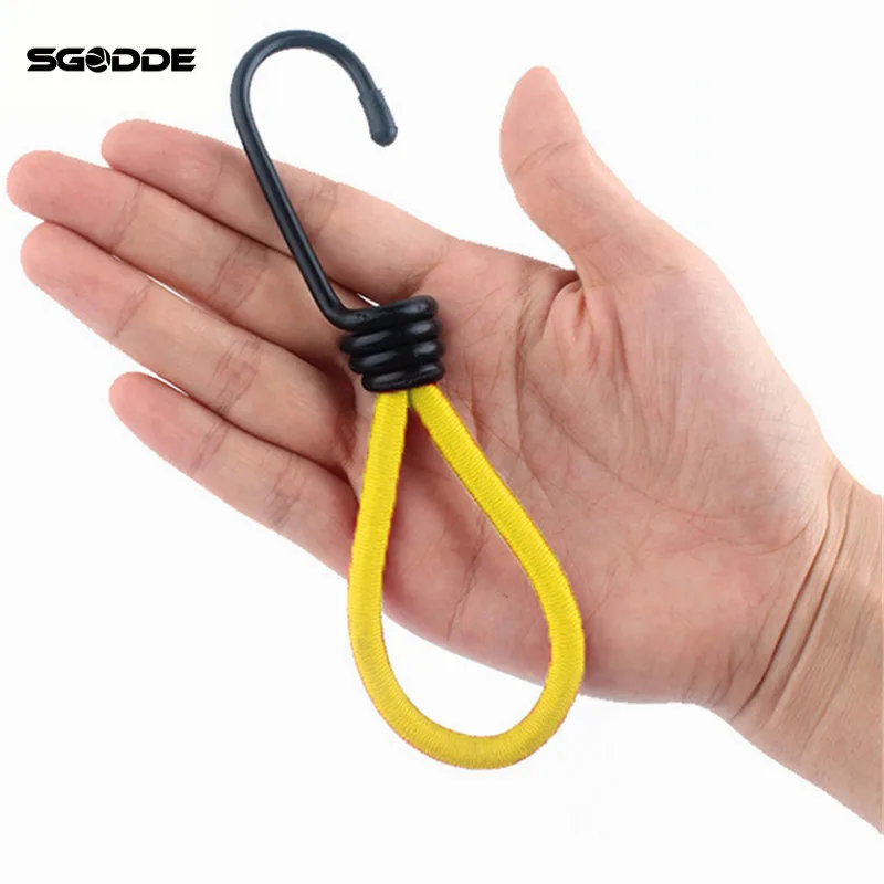 

SGODDE 15cm Multi-purpo Tent Elastic Rope Buckle Tent Retractor Pull Ground Nail for Camping Hiking Tent Accessories