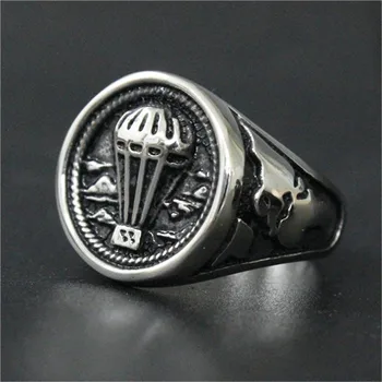 

1pc Support Drop Ship Newest Cool Parachute Ring 316L Stainless Steel Punk Balloon Ring