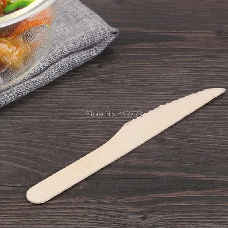 160mm plain pattern Wood Knives Wedding Decor Party