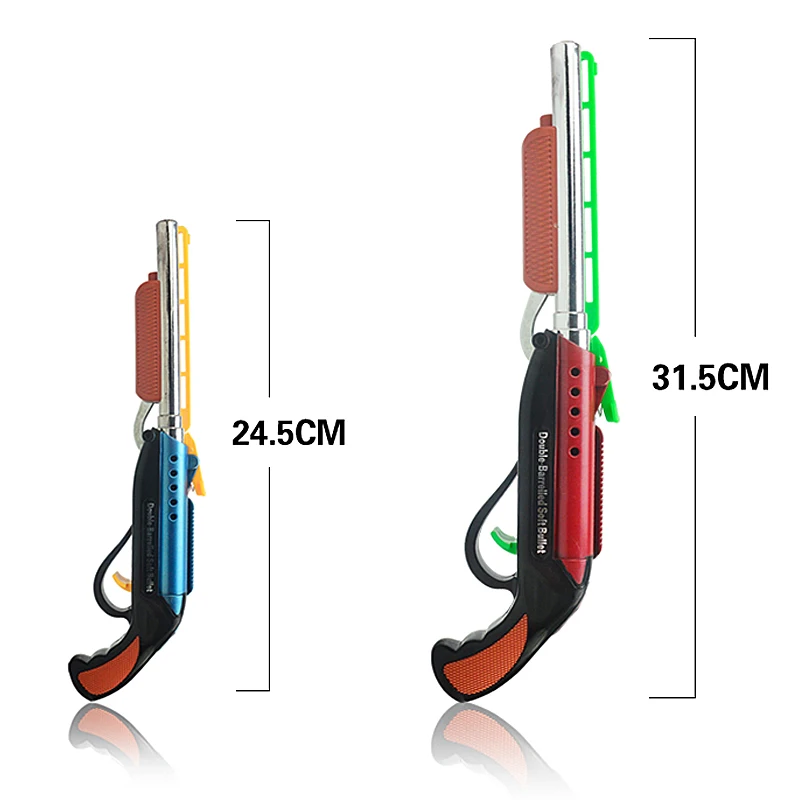 Новые стильные двойные пулевые ружье, пистолеты, Детские классические игрушки, пластиковые детские игрушки, подарок для игры на открытом воздухе, шутер, безопасность, 1 шт
