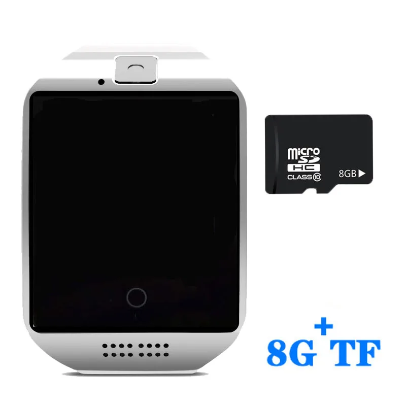 Bluetooth Смарт-часы Q18 Смарт-часы с поддержкой TF sim-карты GSM камера для Android IOS умные часы-телефон для мужчин и женщин Спорт - Цвет: white 8GB
