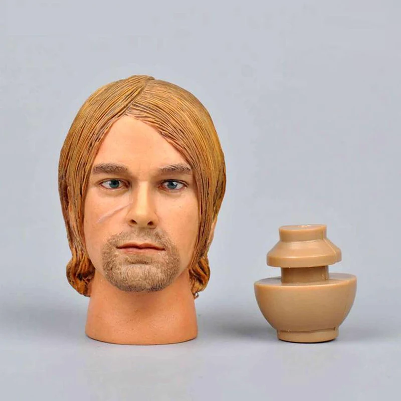1/6 scale Male Head Sculpture Model Military Kurt Cobain for 12 inch
